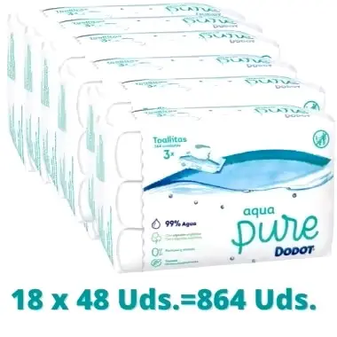 Toallitas Dodot Aqua Pure con Tapita - 1