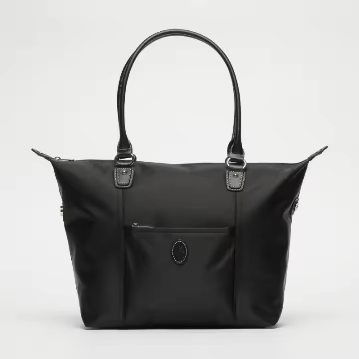 EL POTRO: BOLSO TOTE MUJER DE LONA/PIEL 3701-PARIS-NEGRO El Potro - 1