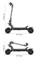 YUME HAWK Patinete Eléctrico, Neumáticos Todo Terreno sin Tubo de 10x3.15", Motor de 1200W*2, Batería de 60V 22.5Ah, Velocidad Máxima de 70km/h, Alcance Máximo de 70km, Freno de Disco Hidráulico, Carga Máxima de 126kg, Control por Aplicación - Color Negro - details 8