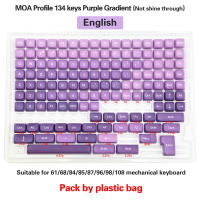 Nuevo Set De Keycaps MOA Gradient Grey PBT 134 Teclas Para Teclados Con Switches Cherry Gateron MX 5-lados Sublimación - details 18