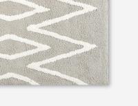 Alfombra Algodón Lavable Zigzag Gris  - Linea Paralela - details 2