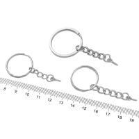 10pcs Anillos De Hierro Para Dough Twists Llavero Con Cadena Lanyard Y Un Solo Anillo Accesorios DIY De Metal Para Manualidades - details 6