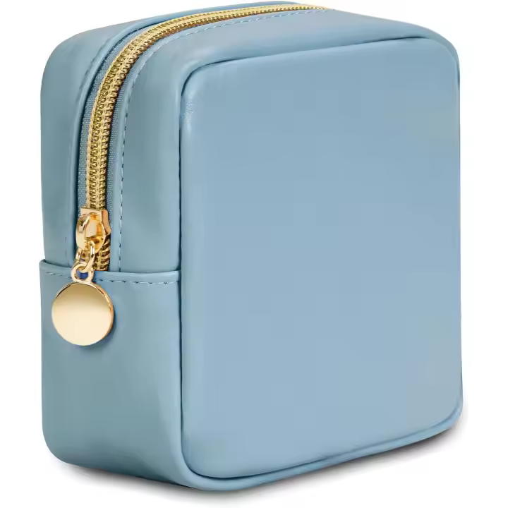 Neceser Maquillaje Mujer Pequeña Portátil Mini Neceser de Cosméticos con Bolsillos Incorporado Bolsa de Cuero Vegano - 1