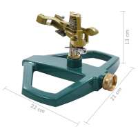 vidaXL Aspersor giratorio metal verde 21x22x13 cm - details 4