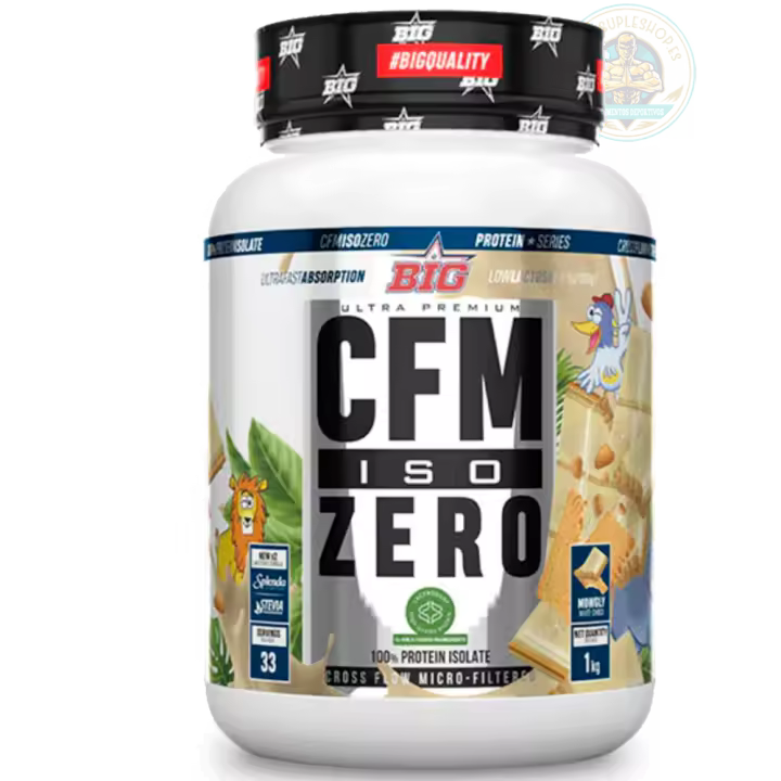 Proteína de Big - CFM ISO ZERO *1Kg* diferentes sabores** elaborada exclusivamente con aislado de proteína de suero Lacprodan® SP-9225 - 1