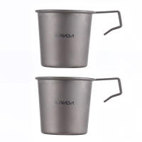 Lixada Taza De Camping De Titanio 220ml Ligera Para Senderismo Y BBQ Deporte Al Aire Libre Con Juego De Utensilios De Cocina - details 0