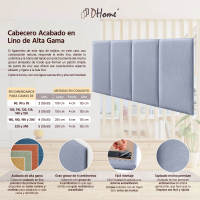 DHOME Cabecero Tapizado Lana Liso Ecológica Antimanchas Diseño Modular Vertical Autoadhesivo Cabezal Cama Altura 135cm - details 2