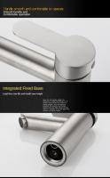 Grifo De Baño Negro Pulido Níquel Monohandle Para Lavabo Vanidad Mezclador De Basin Torneira Gourmet De Cozinha Instalación Montada En Pared Material De Acero Inoxidable - details 9