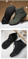Botas De Invierno Para Hombres Y Mujeres Con Piel Cálida Antideslizantes Resistentes Al Agua Talla Grande Zapatillas Casuales Para Exterior Y Senderismo - details 2