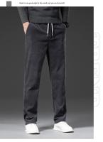 Pantalones Casuales De Corduroy Para Hombre Cintura Elástica Estilo Clásico Moda Comoda Talla Recta Negro Gris Caqui Primavera Otoño - details 5