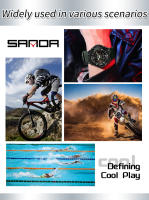 Reloj Electrónico Para Hombre SANDA 6197 Edición Coreana Deportivo Multifuncional Impermeable LED Estudiante Resistente Al Choque Con Pantalla LED Y Cronógrafo - details 17
