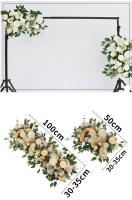 Decoración De Muralla De Flores Para Boda DIY 50/100cm Silkworm Peonías Y Rosas Artificiales Suministros Para Arreglo Floral Decoración De Arco De Boda Y Fondo - details 2