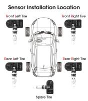Sistema De Alarma Y Monitor De Presión De Neumáticos Para Coche TPMS Con Pantalla USB Para Navegador De Android Sensor De Temperatura Y Medidor De Ruedas - details 0