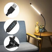 Lámpara De Escritorio LED De Clip Para Estudiantes Dormitorio Y Habitación Protección Ocular Pequeña Lámpara De Lectura Nocturna Negra - details 5