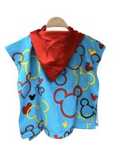 Poncho Toalla Infantil con Capucha 50x 50 cm de niño y niña microfibra sueva colores vivos brillantes alta calidad verano vacaciones playa piscina - details 1