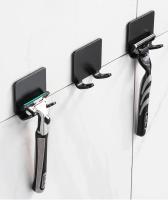 Soporte De Afeitadora De Acero Inoxidable 1/4X Para Baño Con Gancho De Almacenamiento Muro Para Hombres Accesorios De Baño Soporte De Afeitadora Sin Perforar Multifuncional - details 9