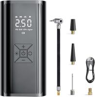Compresor de aire portátil para neumáticos de coche, inflador rápido con pantalla digital de presión precisa y luz LED. Carga y doble uso con encendedor de cigarrillos para motocicleta, bicicleta, balones y juguetes infantiles. - details 0