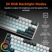 Teclado Mecánico Con Cable DAREU EK861S RGB 61 Teclas Switches Rojos Keycaps ABS N-key Rollover Y Pies Magnéticos - details 1