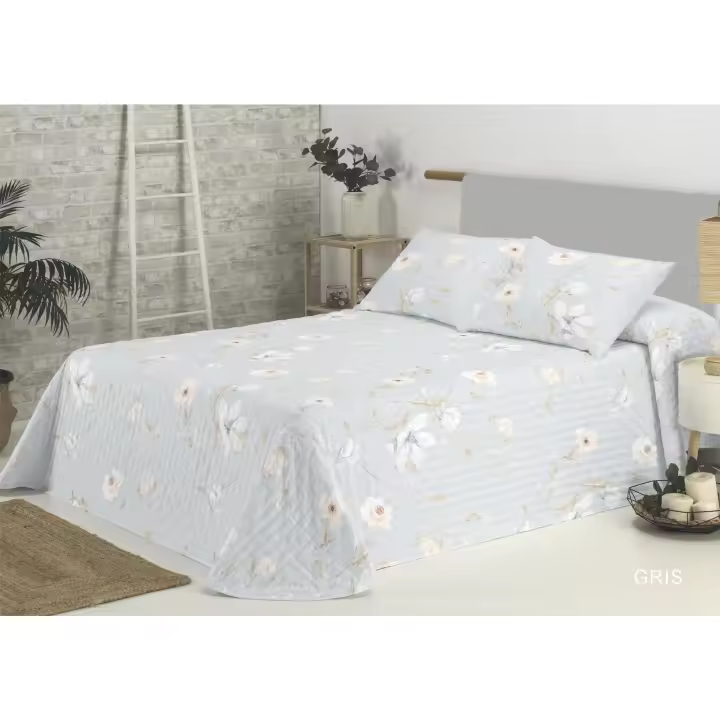 Colcha Bouti Polo-Polo Alisa | Microfibra 100% Poliéster con Relleno de 120g | Termosellada, Lavado a la Piedra, Tacto Suave | Incluye Fundas de Cojín | Varios Tamaños Disponibles - 1