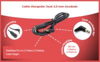 Banner - Cable alargador Jack 3.5 mm acodado dorado