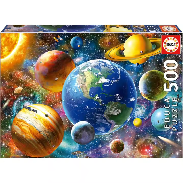 Educa Puzzle 500 piezas sistema solar , Incluye Pegamento Fix Puzzle Educa 18449 - 1