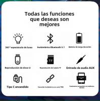 Mini Altavoz De música con Bluetooth, Pantalla Completa, Efecto De Iluminación Colorido, Audio Pequeño - details 7