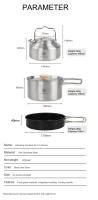Set De Cocina Para Camping Leaftour De Acero Inoxidable Con Olla Tetera Y Sartén Essentials Para 2-3 Personas Para Cocinar Al Aire Libre - details 1