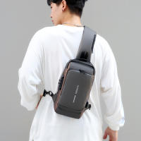 Bolsa De Pecho Para Hombre Antirrobo Casual Deportiva Pequeña Bandolera Motociclista Trendy Material Oxford Cierre De Cremallera - details 11