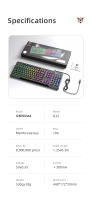 Teclado De Juego ONIKUMA G32 Con Teclas RGB Retroiluminadas Y Cubiertas Mate 104 Teclas Teclado De Membrana Para PC Gamer - details 9