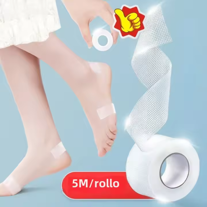 Protector De Talón De Silicona Invisible Para Mujer 100cm Alivio Del Dolor Adhesivo De Gel De Silicio Para Calzado Almohadillas De Pie - 1