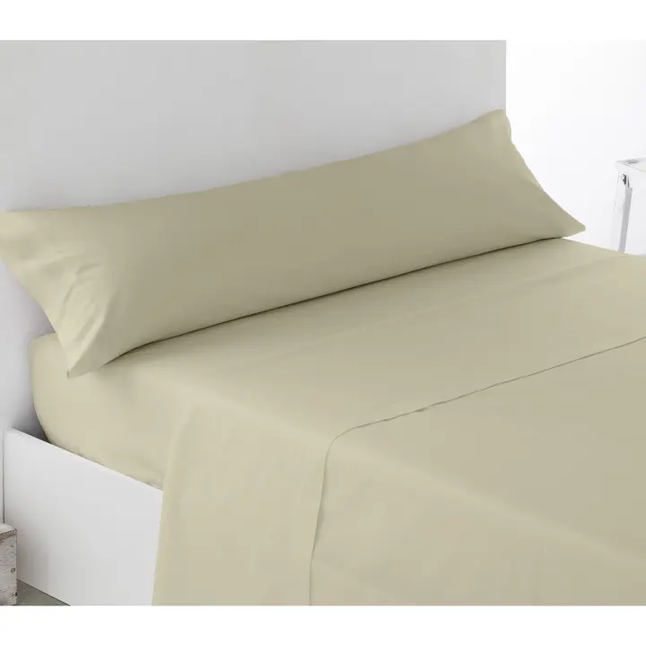Pack de 2 o Unidad Sábana Encimera tacto Seda, ligera, suave, fresca. Cama 150, 135,105,90. Blanco, Crudo, Gris, Beige. Encimera 100% Microfibra. Primavera, Verano. Dormitorio Elegante, Alegre, Colorido,Luz - 1