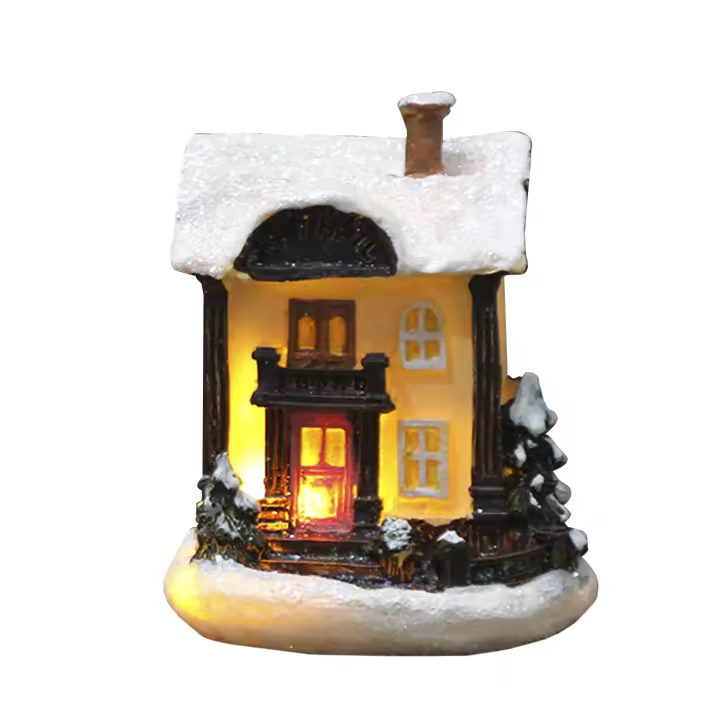 DAM. Casa iluminada LED decorado NAVIDEÑO Caserío 7x5x10cm. - 1