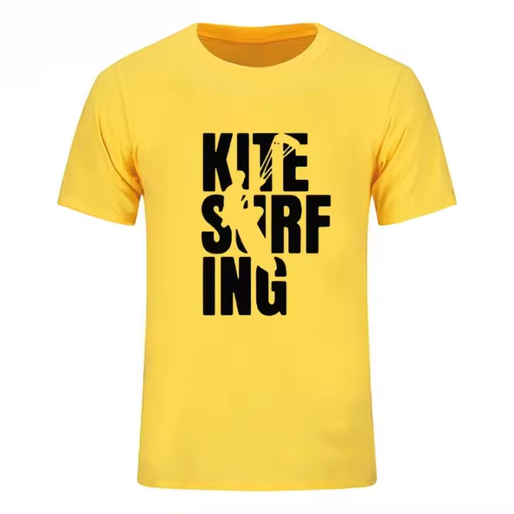 Camiseta De Surf Para Hombres Harajuku Tees Streetwear Corta De Algodón Negro Estilo Casual O-Neck Primavera Y Verano - 1