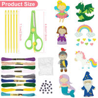Kit De Costura De Piel De Manta Para Niños 8 Piezas Set De Manualidades DIY Animales Divertidos Con Instrucciones Para Niños De 3 a 12 Años - details 1