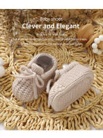 Botines De Primer Pasos Para Bebés Recién Nacidos Niño Y Niña Suéter Tejido Sólido Calzado Infantil Cálido Accesorios De Ropa Transversales Todas Las Estaciones - details 3