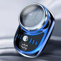 Mini Afeitadora Eléctrica USB Recargable Peluca De Viaje Portátil Con Pantalla Digital Afeitadora De Barba Desmontable Material Plástico Tamaño Compacto Para Hombres - details 7