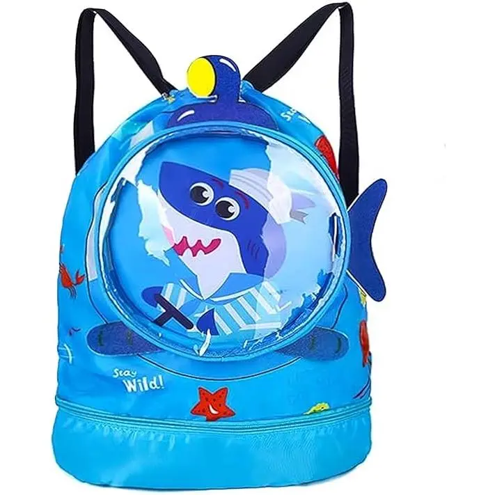 Bolso de playa para niños Mochila con cordón Bolso deportivo con cordón para niños Bolso de natación lindo - 1