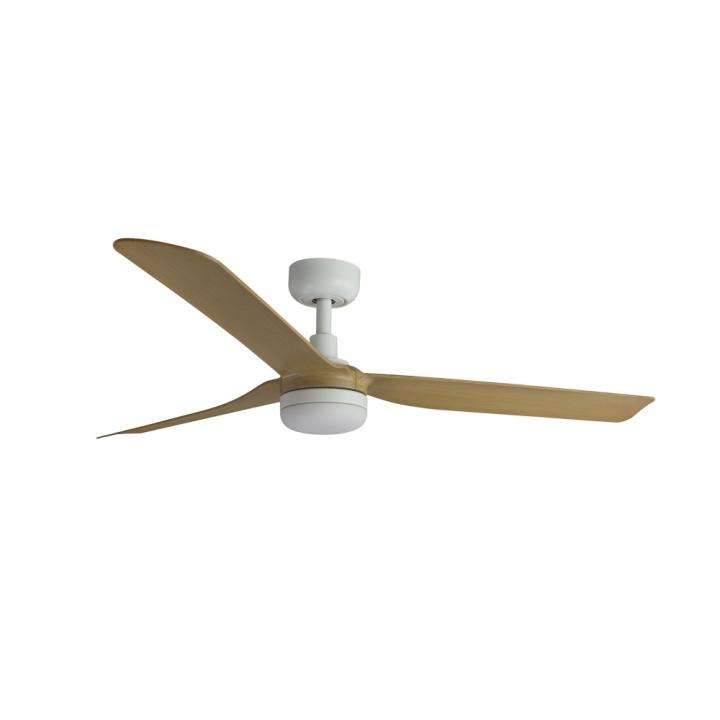 Ventilador de techo Faro Barcelona - Punt M LED Blanco/Arce - Motor CC silencioso, luz LED regulable, control remoto — oferta en Miravia