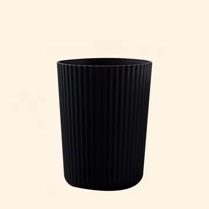 Cesta De Papel Y Basura De Línea Sencilla 1pc Para Dormitorio Sala De Estar Baño Contenedor De Gestión Del Desorden Material De Plástico - 1