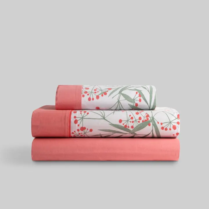 Llartextil Juego de Sábanas Karamelo Meira Coral Transpirable y Duradero - 1