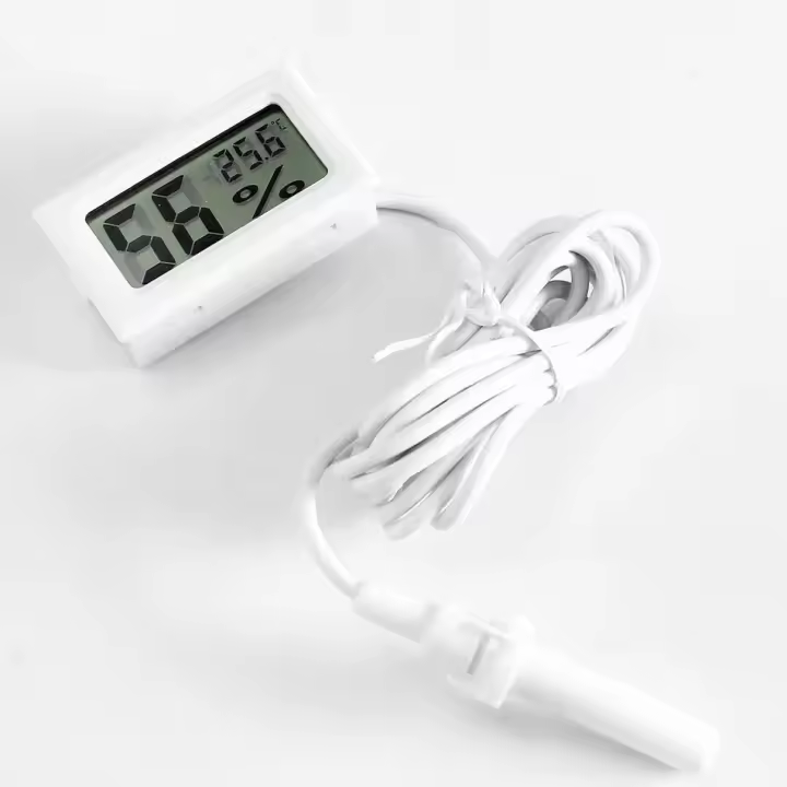 Medidor De Temperatura Y Humedad Electrónico Incluido Con Probar Higrómetro Cinta Digital De Línea Para Uso Indoor - 1