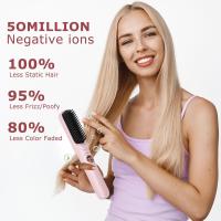 Cepillo alisador de cabello inalámbrico, peine alisador de cabello inalámbrico, para todo tipo de cabello, calentamiento rápido de 18 segundos, apagado automático de 300 minutos -Detalles 3