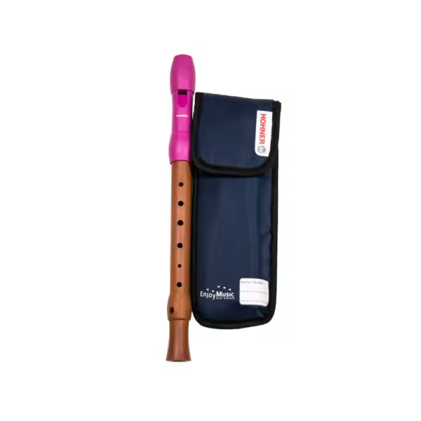 Flauta Hohner 9585-1 Mixta Boquilla Rosa Digitación Alemana 2 Piezas - 1