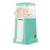 Palomitero turquesa Jocca – Palomitas en 3 minutos, sin aceites ni grasas, fácil de usar y limpiar. Botón único. Incluye vaso medidor. Diseño compacto de 28.5x16x19.5cm. Ideal para tardes de cine, saludable y práctico. 220-240V ~ 50-60Hz - details 0