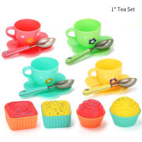 Juego De Té Educativo Temprano Para Niños Con Donuts De Playa Y Tazas Juguetes De Cocina Seguros Para Niños Con Sauceras Y Tazas Llanas Para Juego De Pretensión - details 7