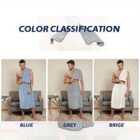 Conjunto De 2 Toallas De Baño Para Hombres De Seda Coral Absorbente Uso Doméstico Pueden Ser Usadas O Envolvidas Para Playa Y Camping - details 2