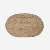 FELPUDO FIBRA NATURAL YUTE FORMA OVALO, MEDIDA 45X75CM, LINEA PARALELA - details 0