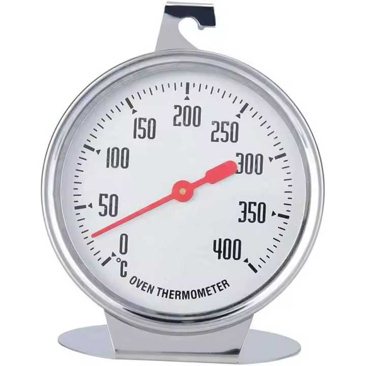 Termómetro de acero inoxidable, termómetro de cocina de 400 grados para colgar o colocar en el horno - 1