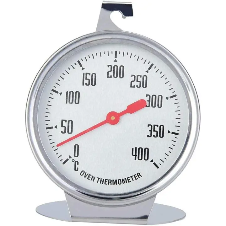 Termómetro de acero inoxidable, termómetro de cocina de 400 grados para colgar o colocar en el horno - 1
