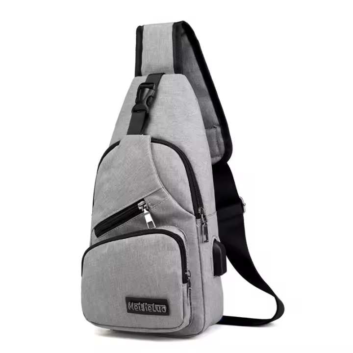 Bolsa De Pecho Para Hombres De Gran Capacidad Unisex Estilo Deportivo Al Aire Libre Moda Casual Cruzada Monedero De Hombro Pequeño - 1